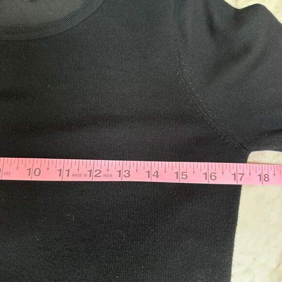 Le Lis black Sweater Dress Ruched sides Cozy size L - Picture 5 of 7